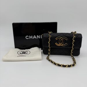 Chanel double stitched single flap bag